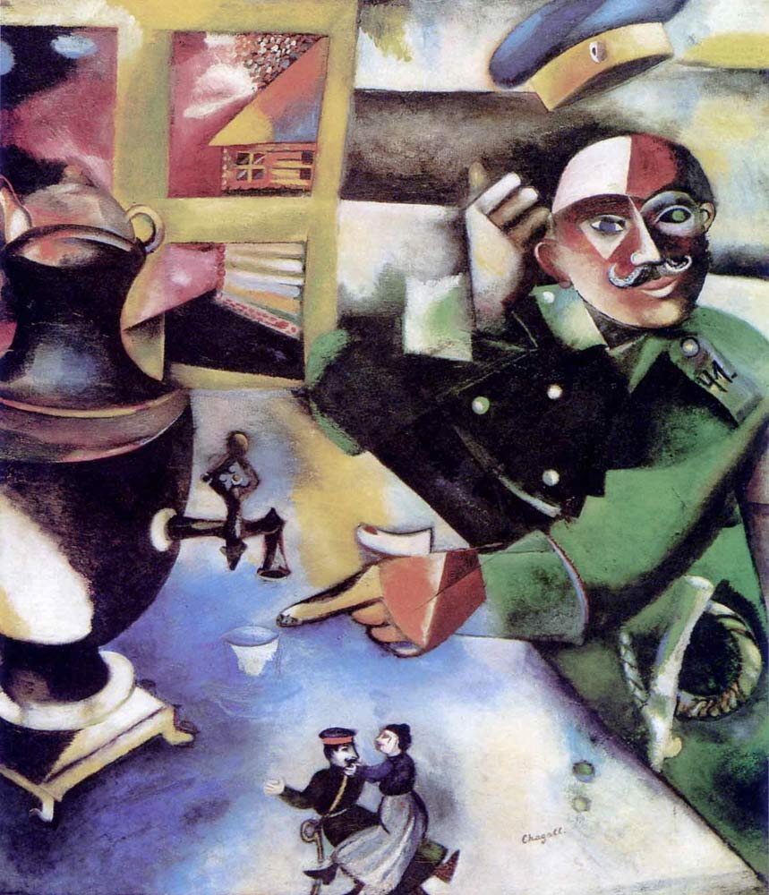 Photo:  Marc Chagall,The Soldier Drinks (Le soldat boit), 1911–12